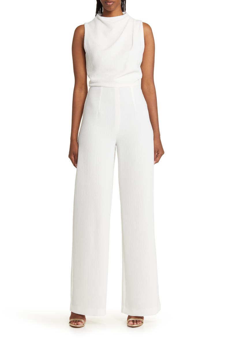 Corrine Draped Bodice Wide Leg Jumpsuit, Main, color, SUGAR