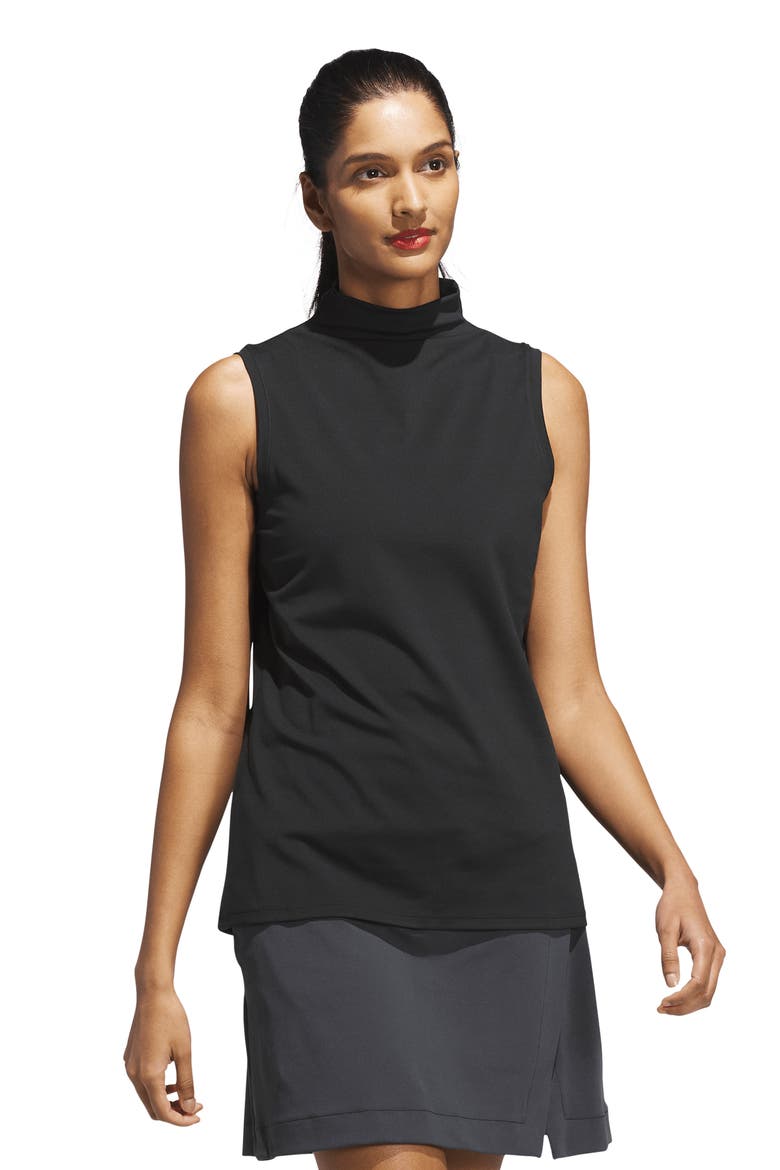Funnel Neck Golf Top, Alternate, color, BLACK
