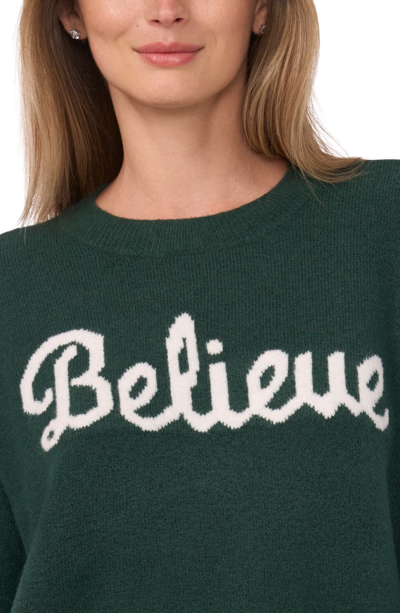 CeCe Believe Cozy Crewneck Sweater, Alternate, color, 