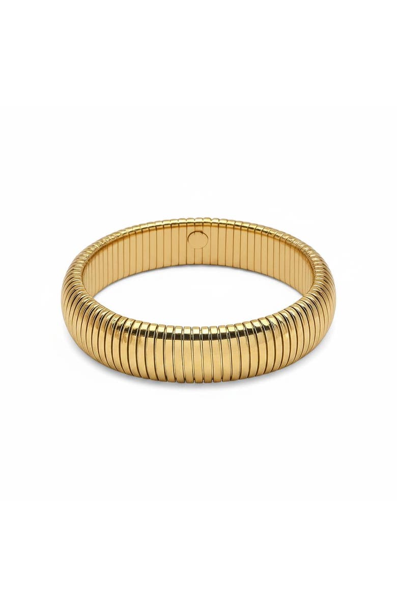 Ivy & Pearl Co. The Montclair Ribbed Bangle, Main, color, Gold