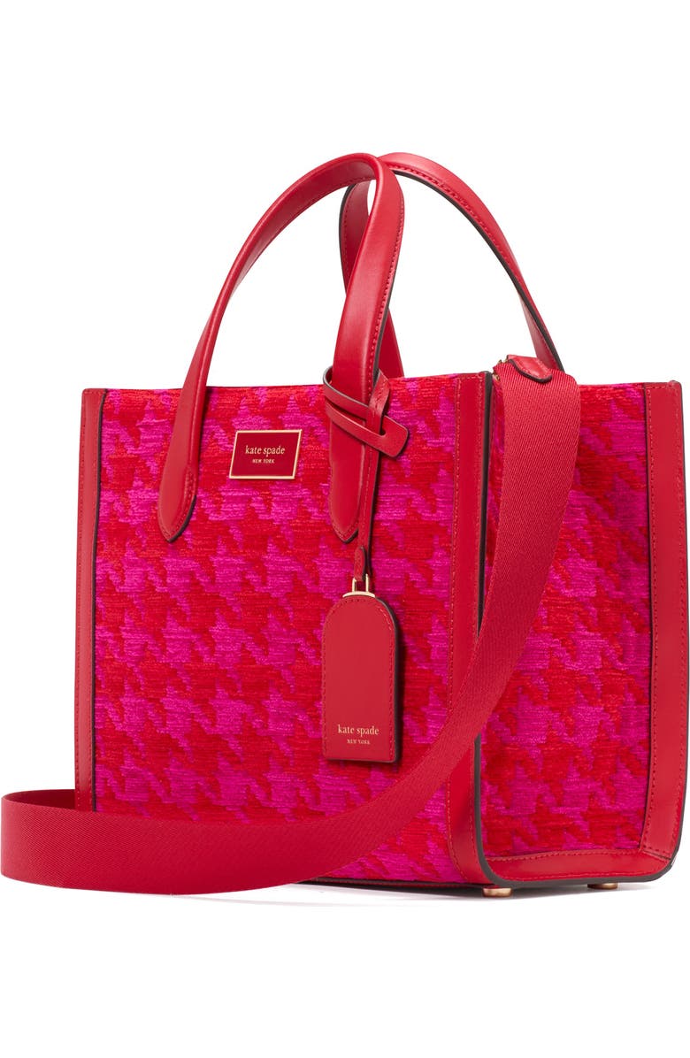 Kate Spade New York manhattan houndstooth chenille tote, Alternate, color,