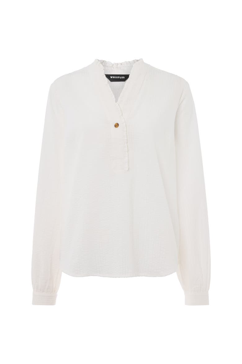 Textured Frill Shirt, Alternate, color, White