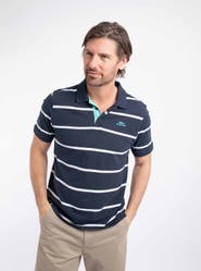 Weird Fish Fabian Striped Pique Polo Shirt
