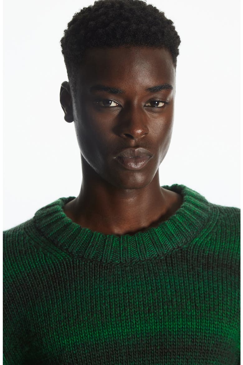 Gradient Stripe Wool Crewneck Sweater, Alternate, color, GREEN GRADIENT STRIPE