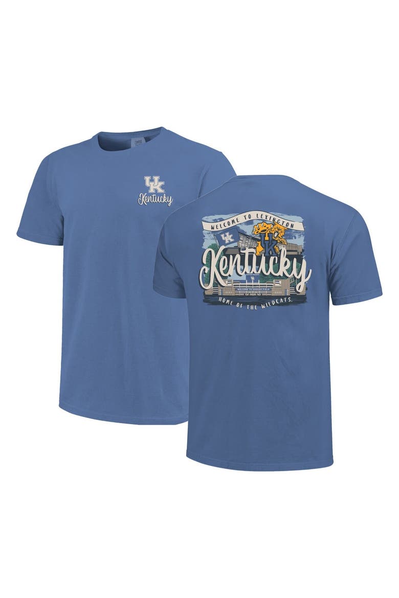Women's Royal Kentucky Wildcats Comfort Colors Campus Scene Drawing Script T-Shirt, Main, color, Royal