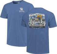 IMAGE ONE Women's Royal Kentucky Wildcats Comfort Colors Campus Scene Drawing Script T-Shirt