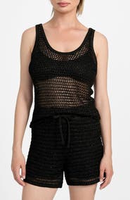 GUESS Ava Open Stitch Tank