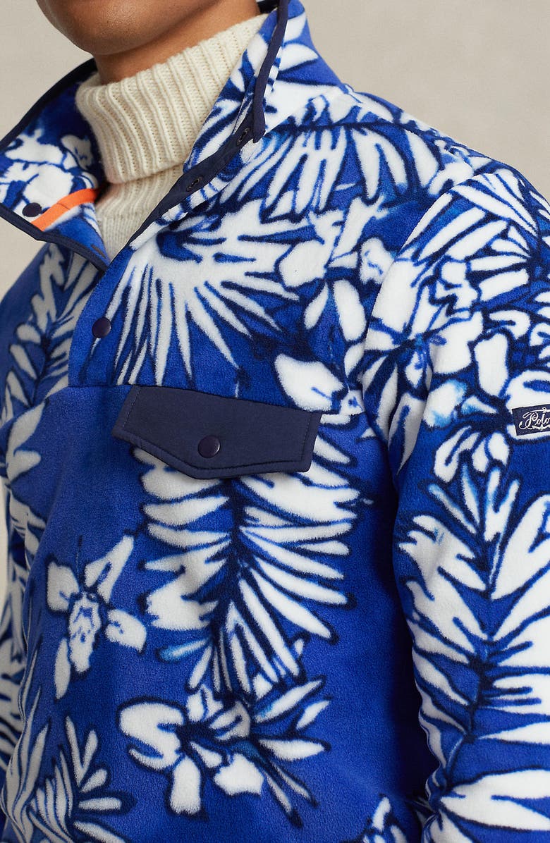 Polo Ralph Lauren Palm Frond Fleece Pullover, Alternate, color, 
