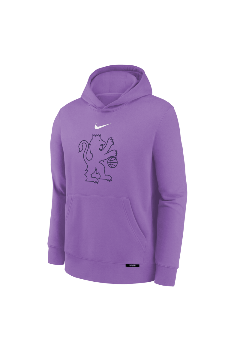 Youth Nike Purple Sacramento Kings 2025/26 City Edition Club Fleece Pullover Hoodie, Alternate, color, Purple