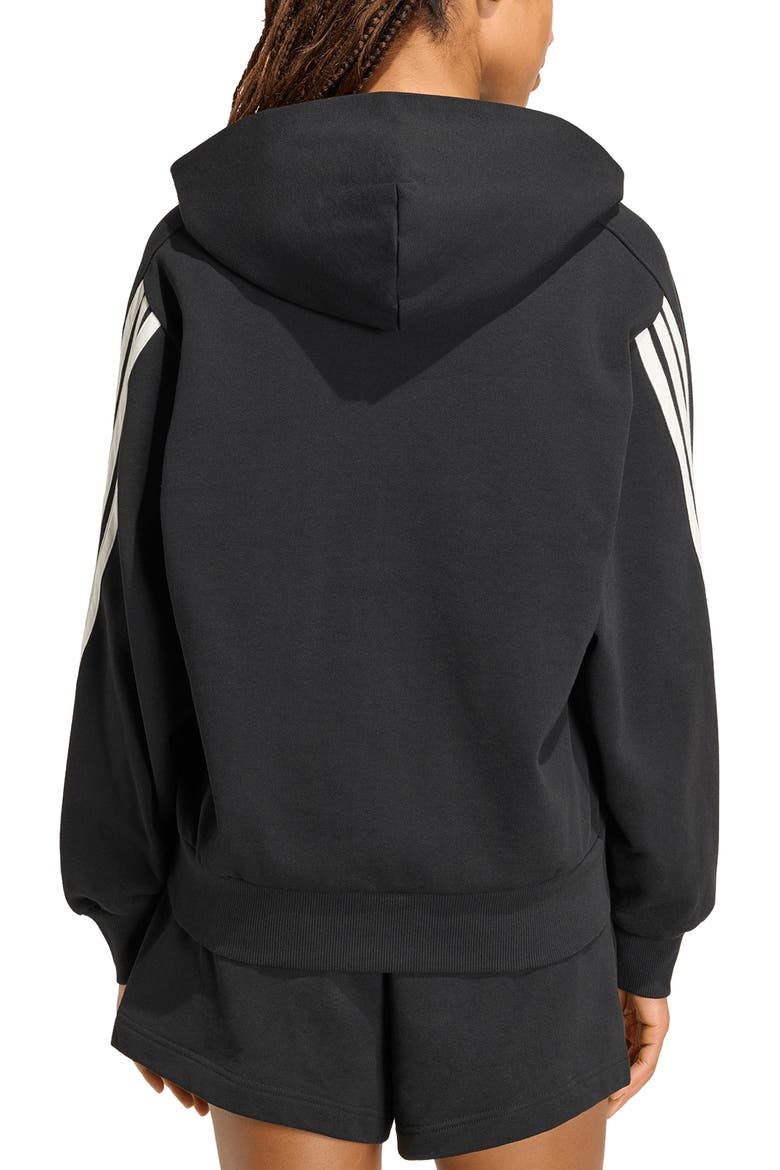 3-Stripes Hoodie, Alternate, color, BLACK/OFF WHITE