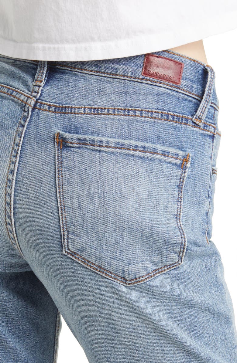 Whetherly Pierce High Waist Straight Leg Ankle Jeans, Alternate, color, 