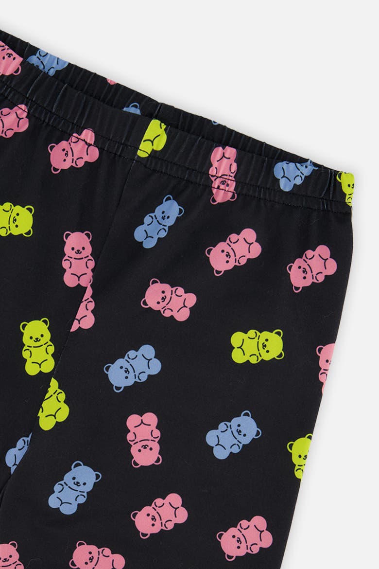 Gummy Bears Elastic Waistband Leggings, Alternate, color, Black Printed Gummy Bears