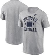 Nike Men's Nike Heather Gray Michigan Wolverines Legacy Football Icon T-Shirt