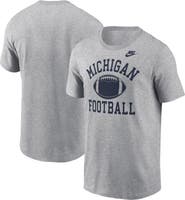 Nike Men's Nike Heather Gray Michigan Wolverines Legacy Football Icon T-Shirt