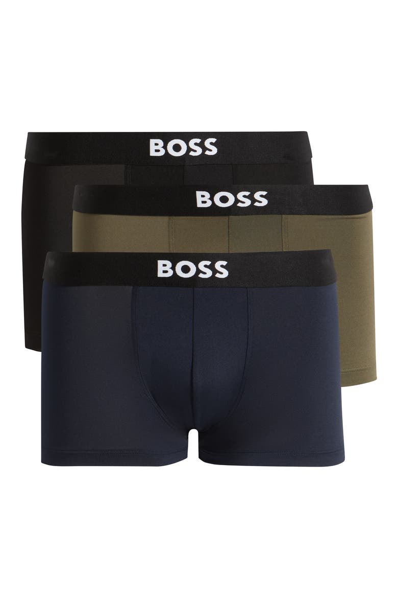 3-Pack Micro One Performance Trunks, Alternate, color, GREEN NAVY BLACK COMBO