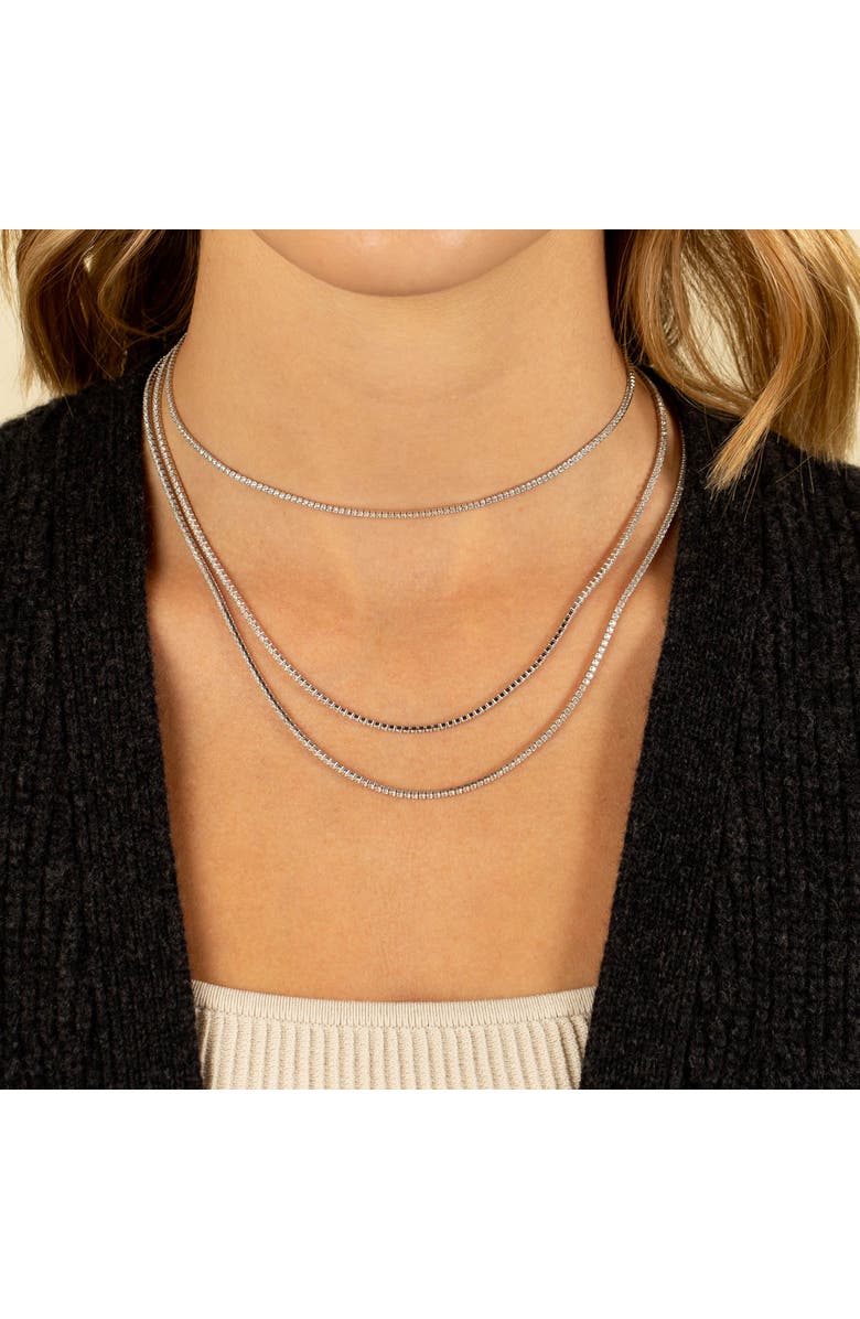 BY ADINA EDEN Classic Thin Tennis Necklace, Alternate, color, 