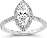 GLAZE JEWELRY Marquise Cut Moissanite Halo Ring