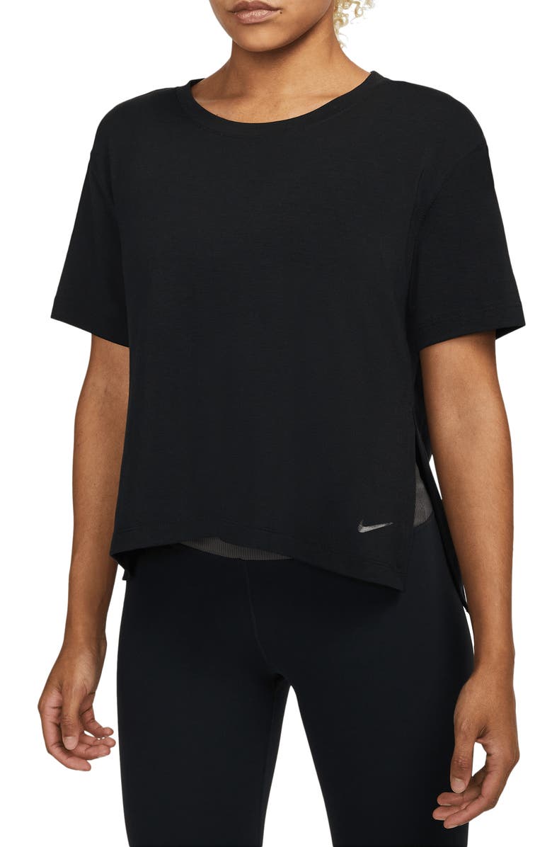 Nike Yoga Dri-FIT Short Sleeve T-Shirt, Main, color,