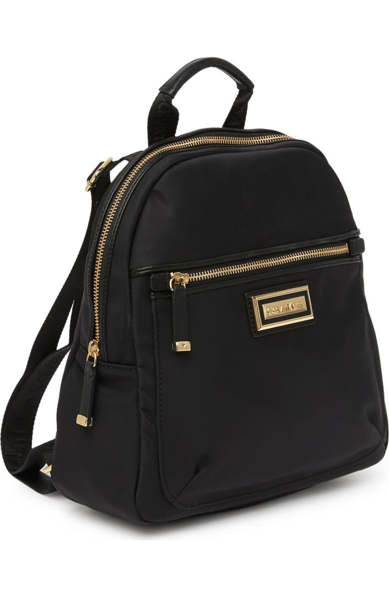 Calvin Klein Belfast Leather Trimmed Nylon Backpack, Alternate, color,