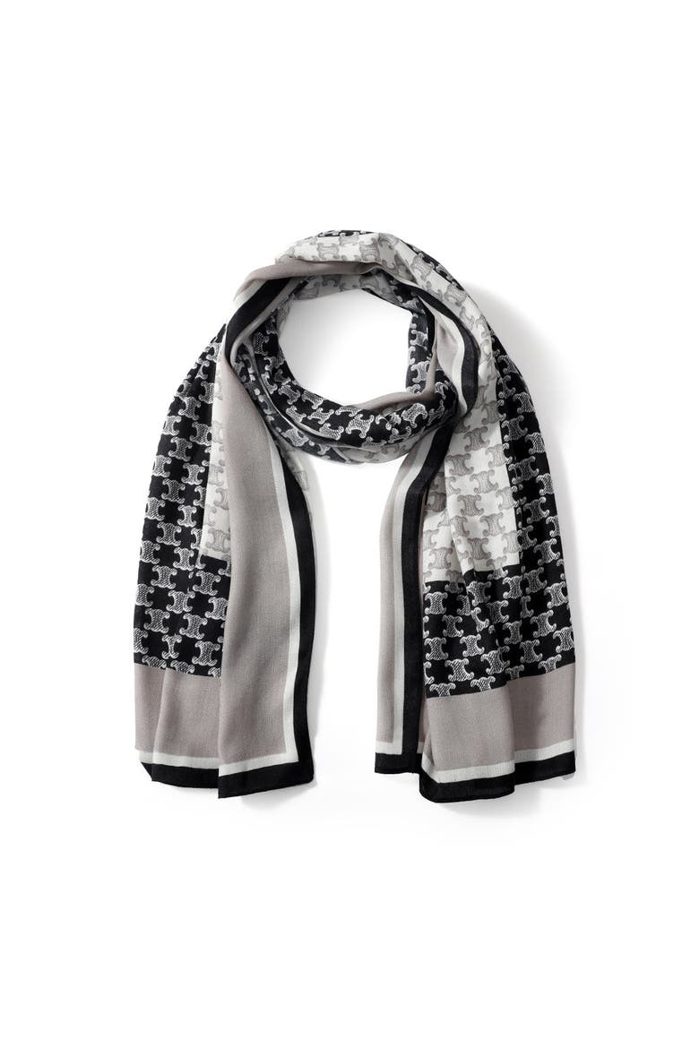 The Poppy Lightweight Scarf, Main, color, Monochrome