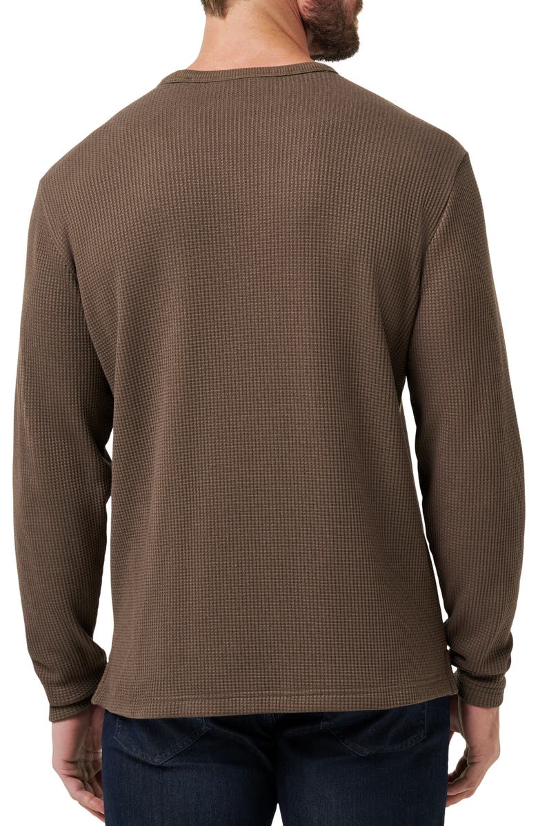 TravisMathew Souvenir Stand Long Sleeve Waffle Knit T-Shirt, Alternate, color, Chocolate Brown