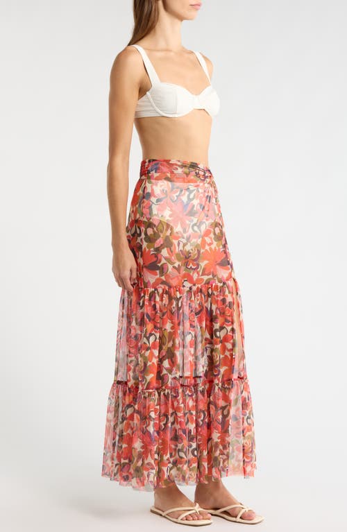 Hutch Sheer Cover-up Maxi Skirt In Multi
