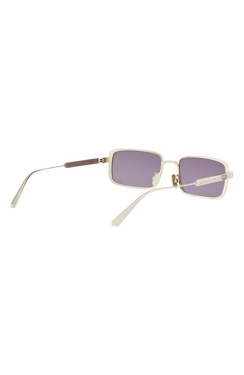 Dior Cannage S2u Rectangular Sunglasses In Purple