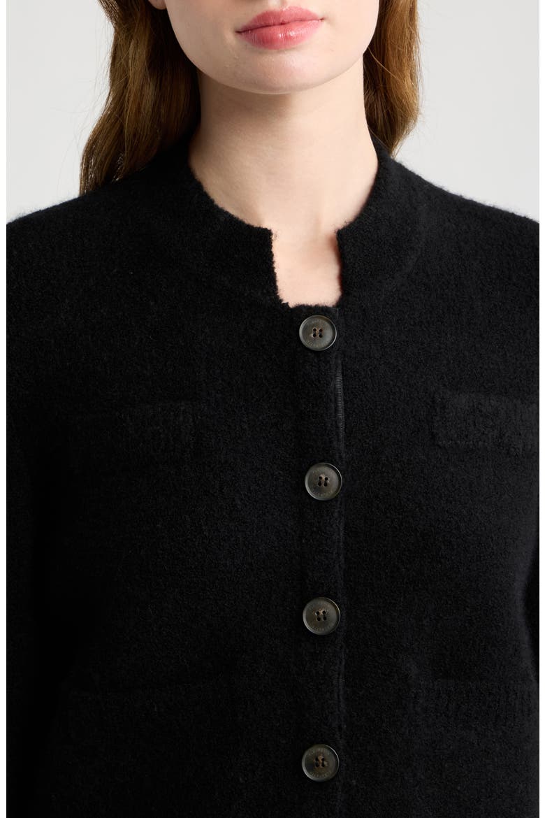 Boucle Cropped Jacket, Alternate, color, BLACK