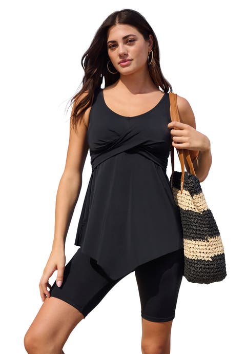 Longer-Length Twist-Front Tankini