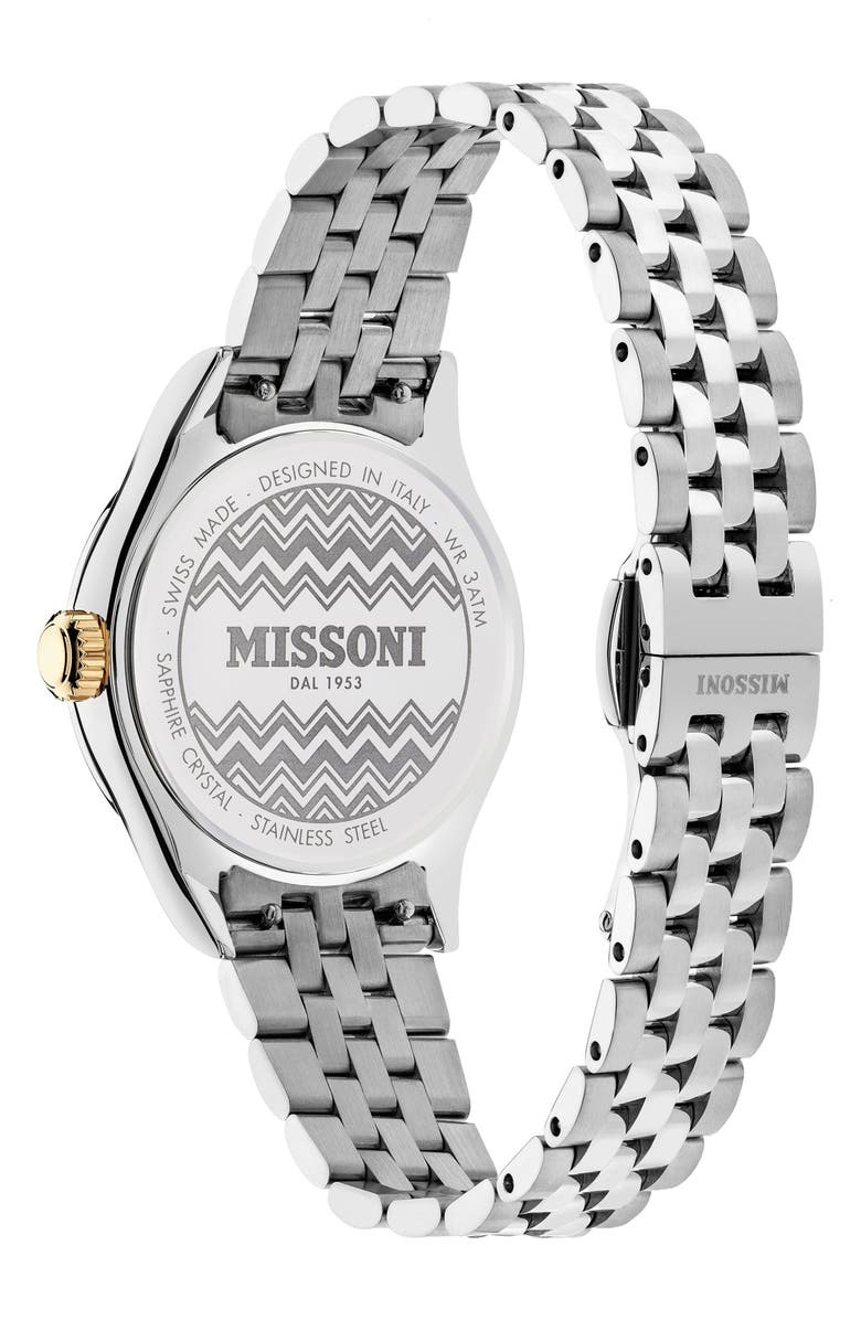 Missoni Classic Zigzag Bracelet Watch, 34mm, Alternate, color, 