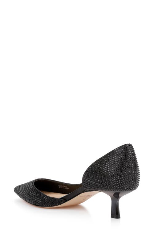 Jewel Badgley Mischka Teegan Half D'orsay Pointed Toe Kitten Heel Pump