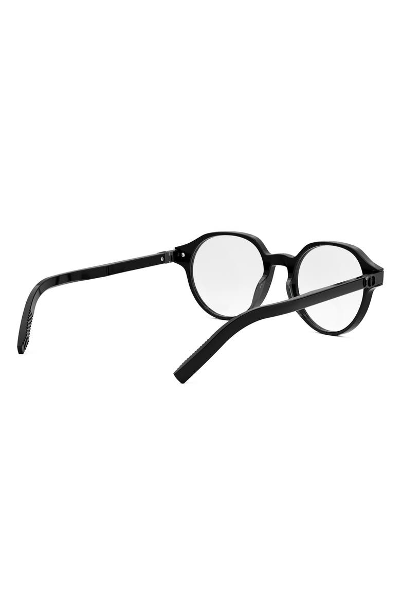 DIOR 'CD IconO R1I 51mm Geometric Eyeglasses, Alternate, color, Shiny Black