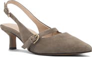 FRANKIE4 Coco Slingback Pointed Toe Kitten Heel Pump