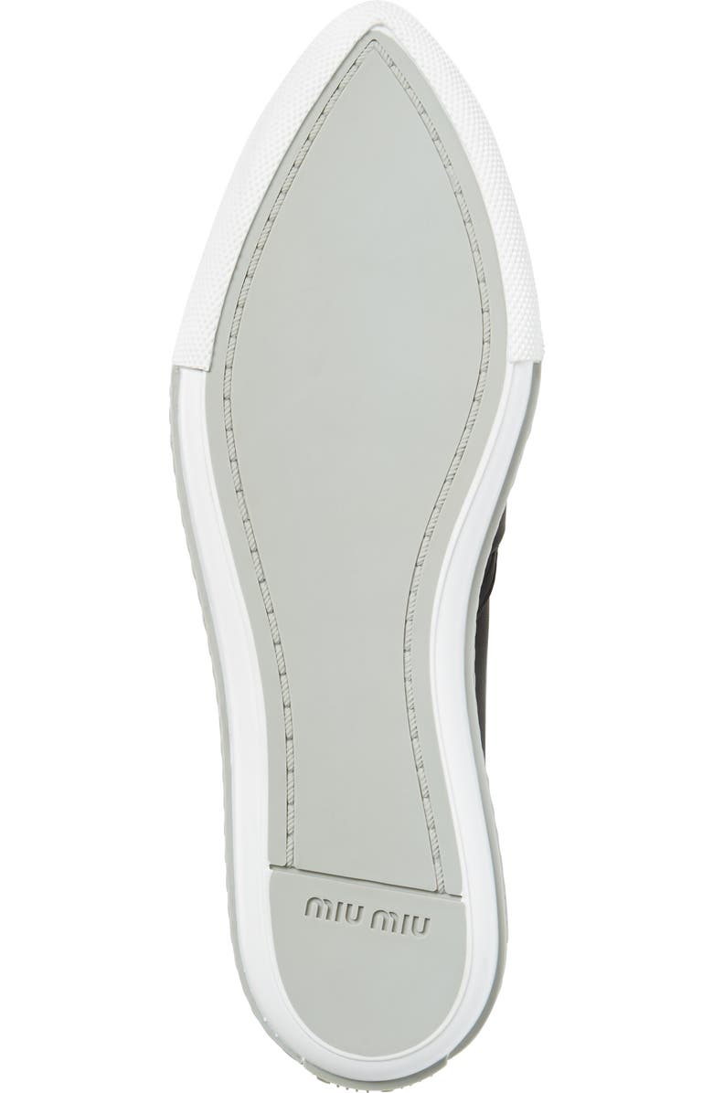 Miu Miu Cap Toe Hidden Wedge Sneaker, Alternate, color,