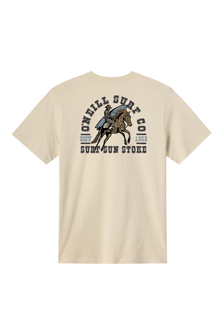 Kids' Saddle Up Cotton Graphic T-Shirt, Alternate, color, LIGHT KHAKI