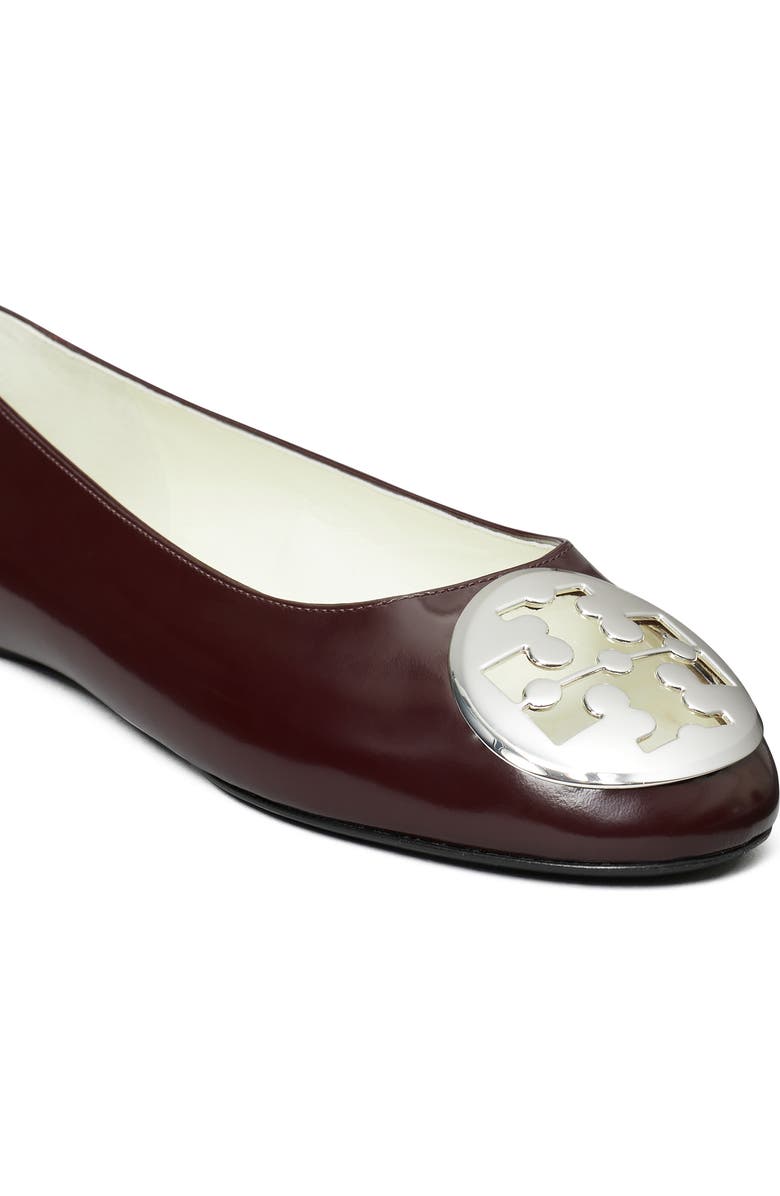 Tory Burch 'Reva' Ballerina Flat, Alternate, color, Dark Carmine
