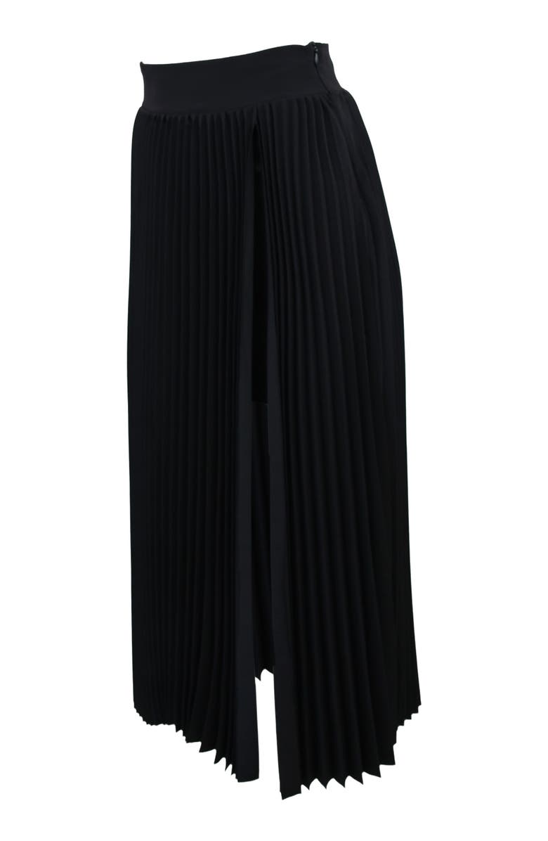 THEO The Label Atlas Pleated High Slit Skirt, Alternate, color, Black