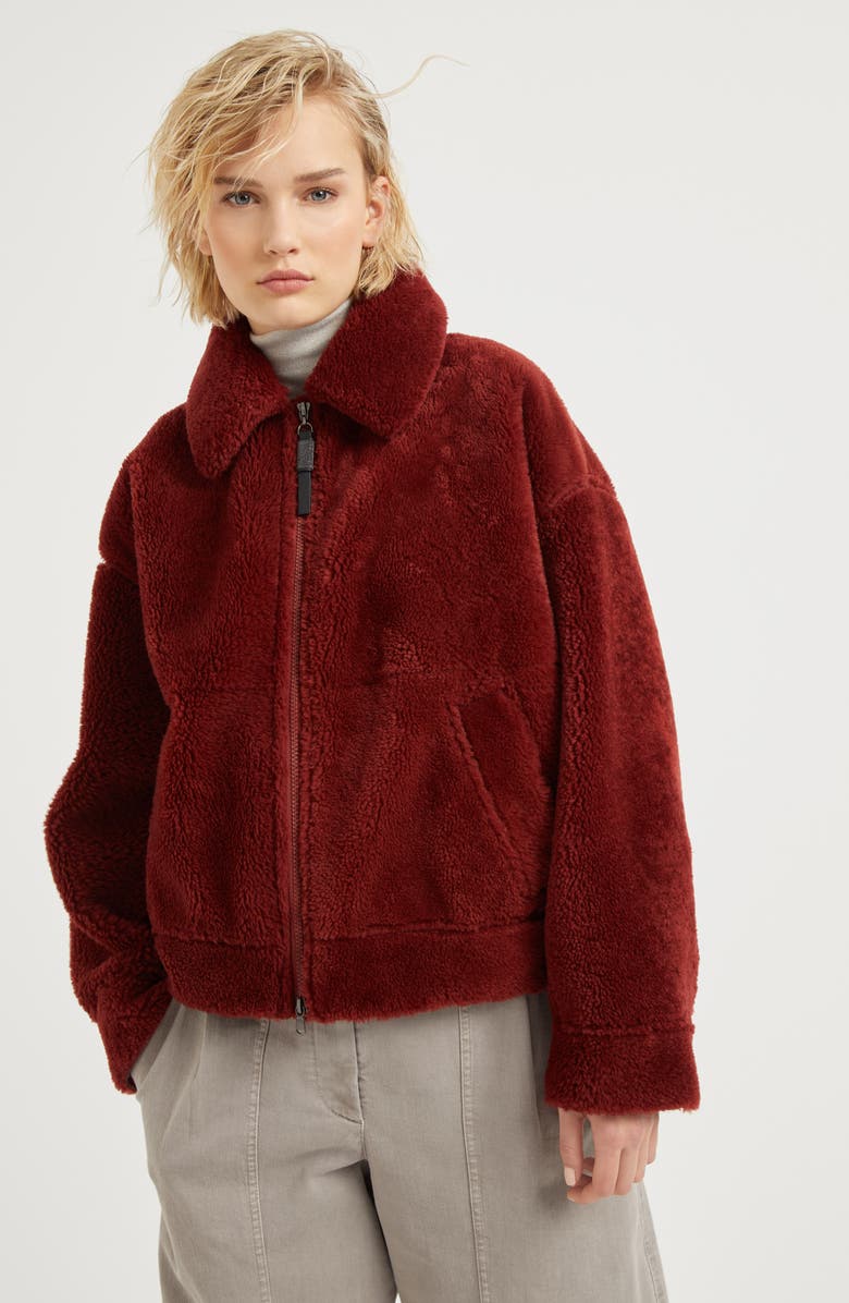 Brunello Cucinelli Shearling outerwear, Alternate, color, 