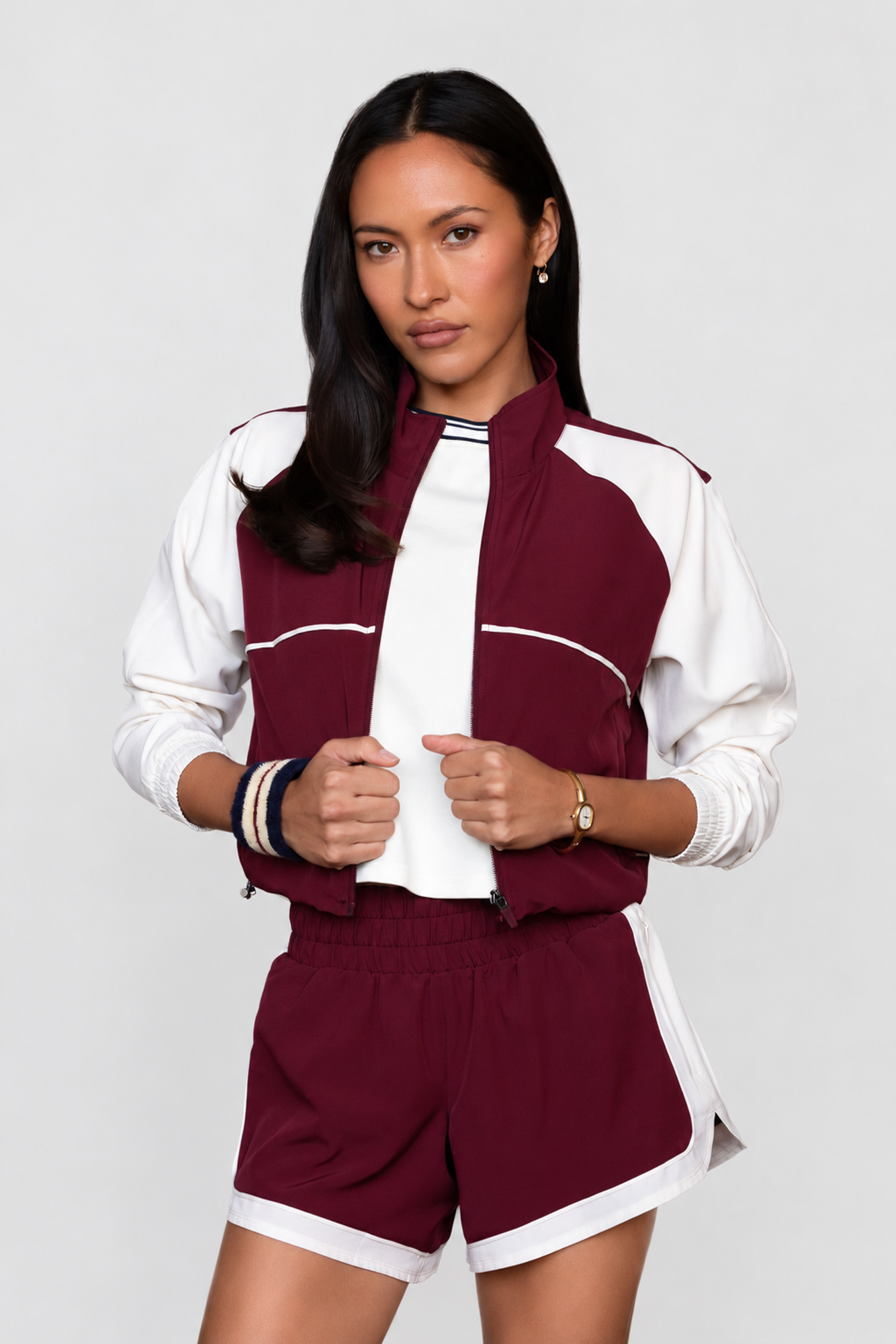 Burgundy / Ecru