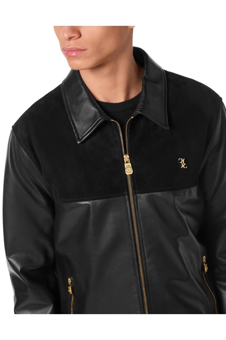 Nappa And Suede Blouson Men, Alternate, color, black