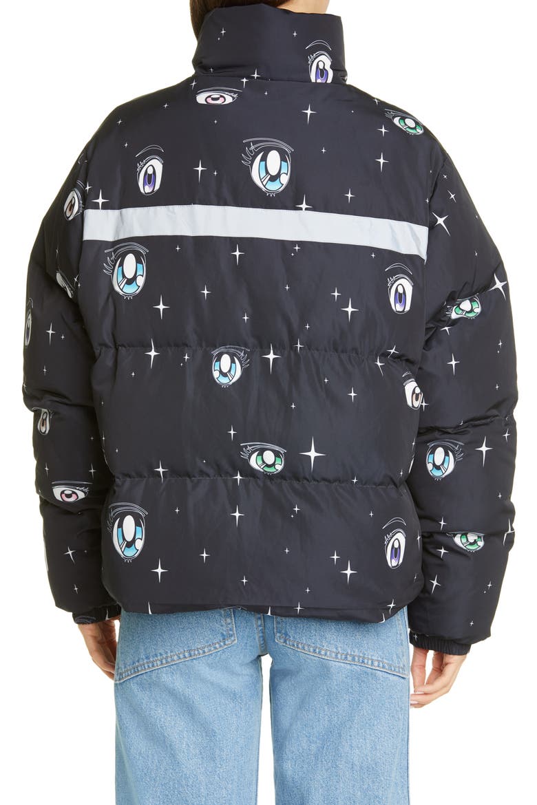 Luna Eye Print Puffer Jacket, Alternate, color, GALAXY PRINT