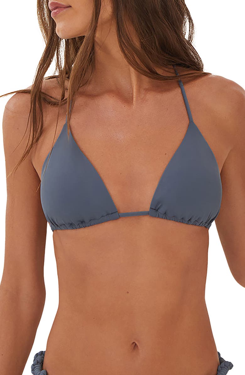 ViX Paula Hermanny Holly Racerback Bikini Top, Main, color, Blue