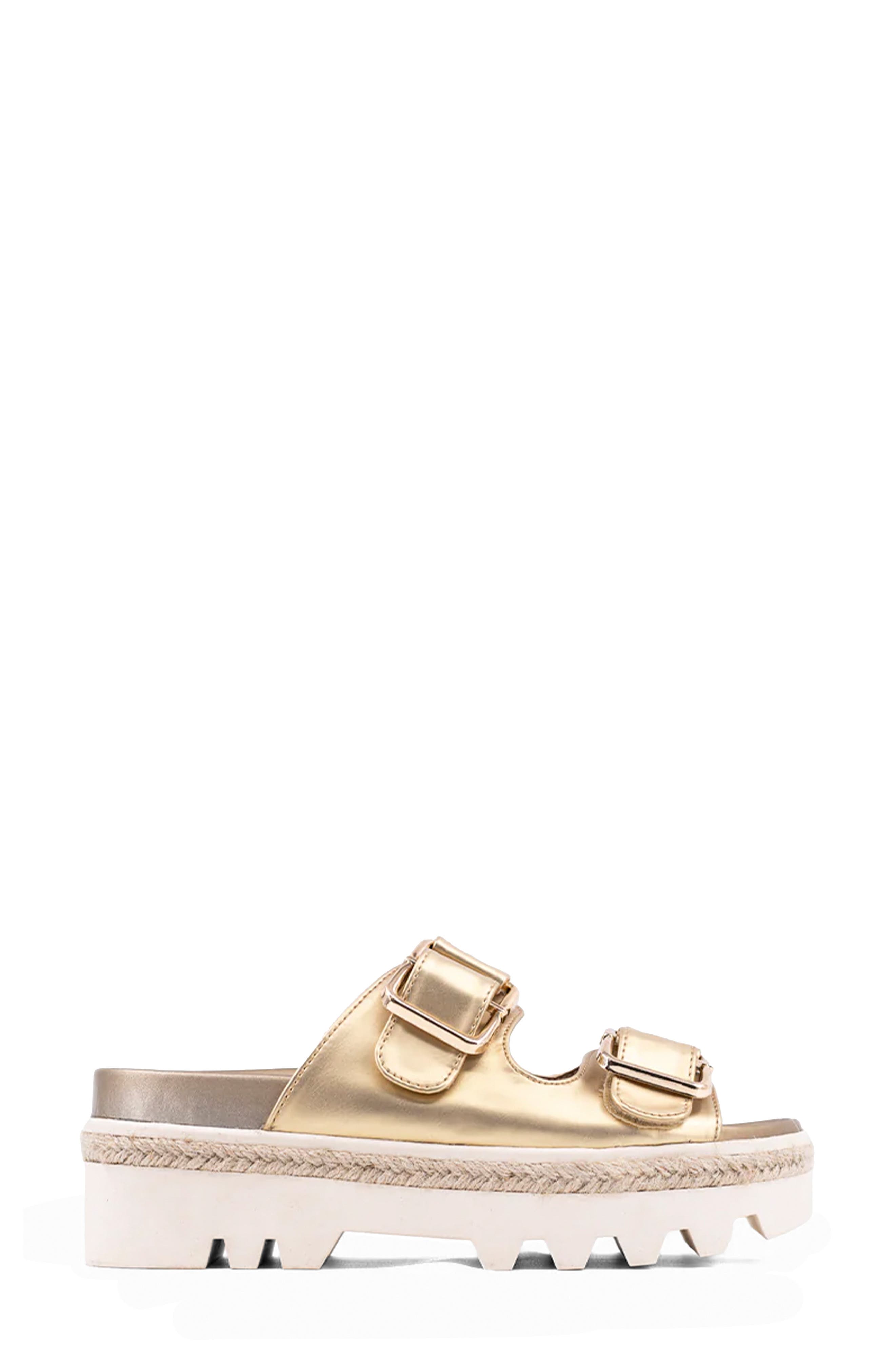 SHUSHOP Xyla Lug Sole Sandal, Alternate, color, Gold