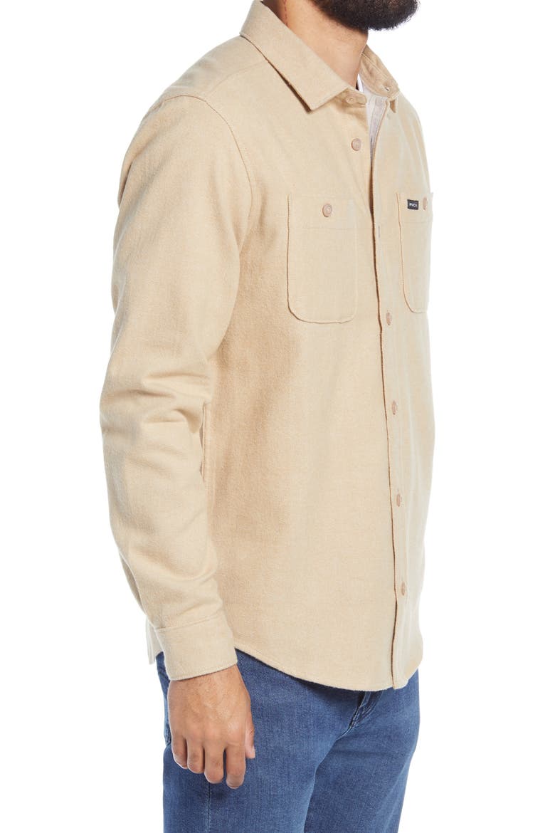 Harvest Regular Fit Flannel Button-Up Shirt, Alternate, color, KHAKI
