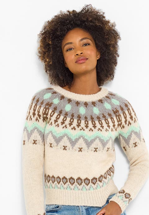 Cozy Fair Isle Pullover Sweater (plus)