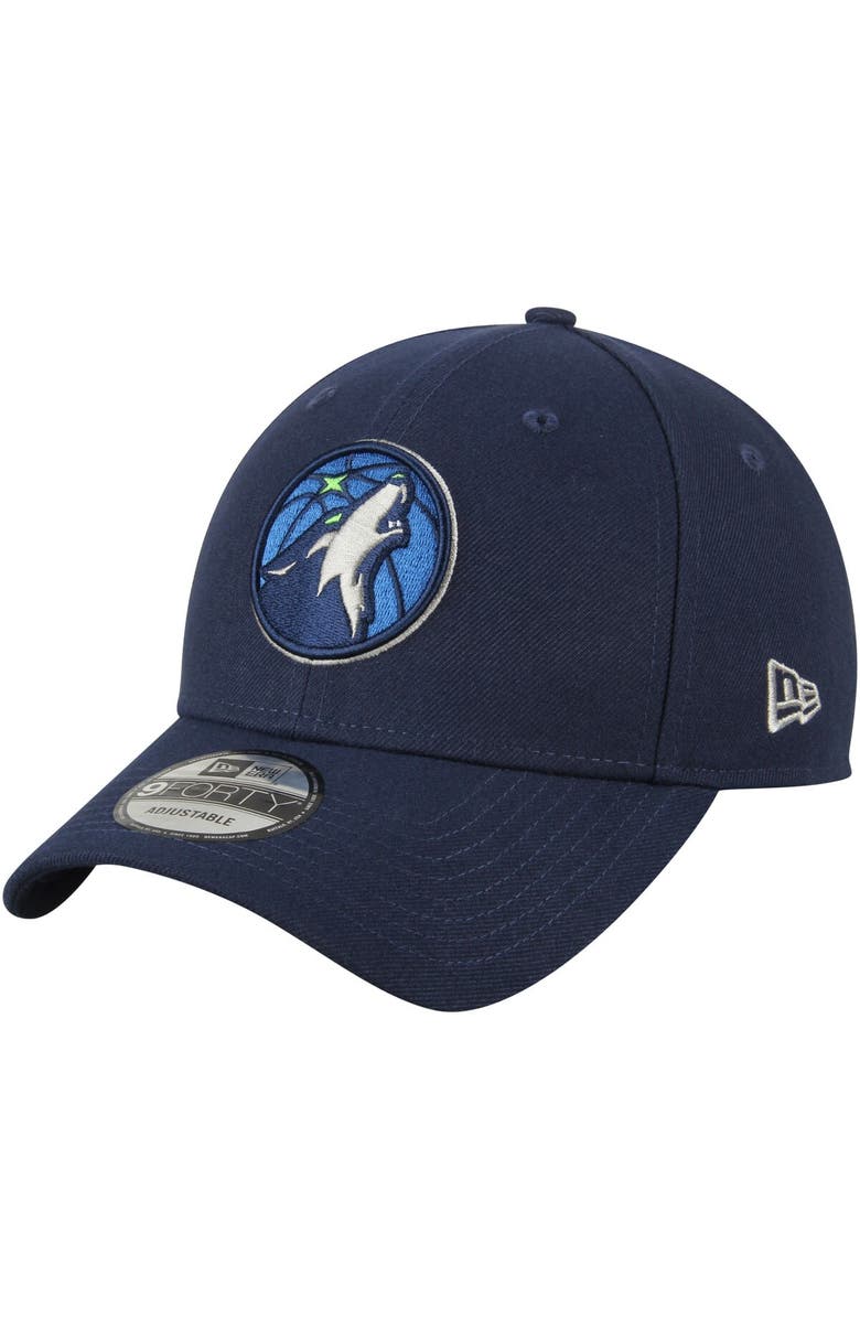 New Era Men's New Era Navy Minnesota Timberwolves Official Team Color The League 9FORTY Adjustable Hat, Main, color,