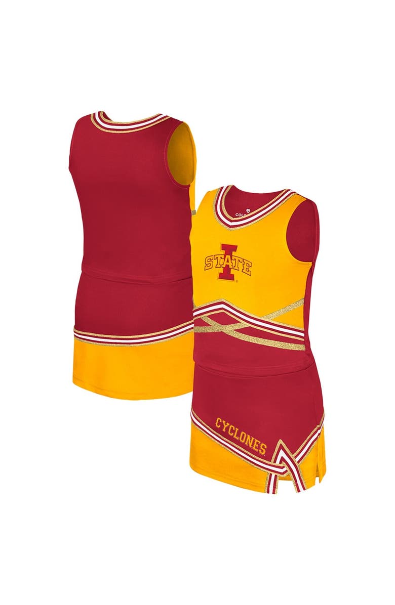COLOSSEUM Girls Youth Colosseum Cardinal Iowa State Cyclones Lollipop Park Cheer Two-Piece Set, Main, color, Cardinal