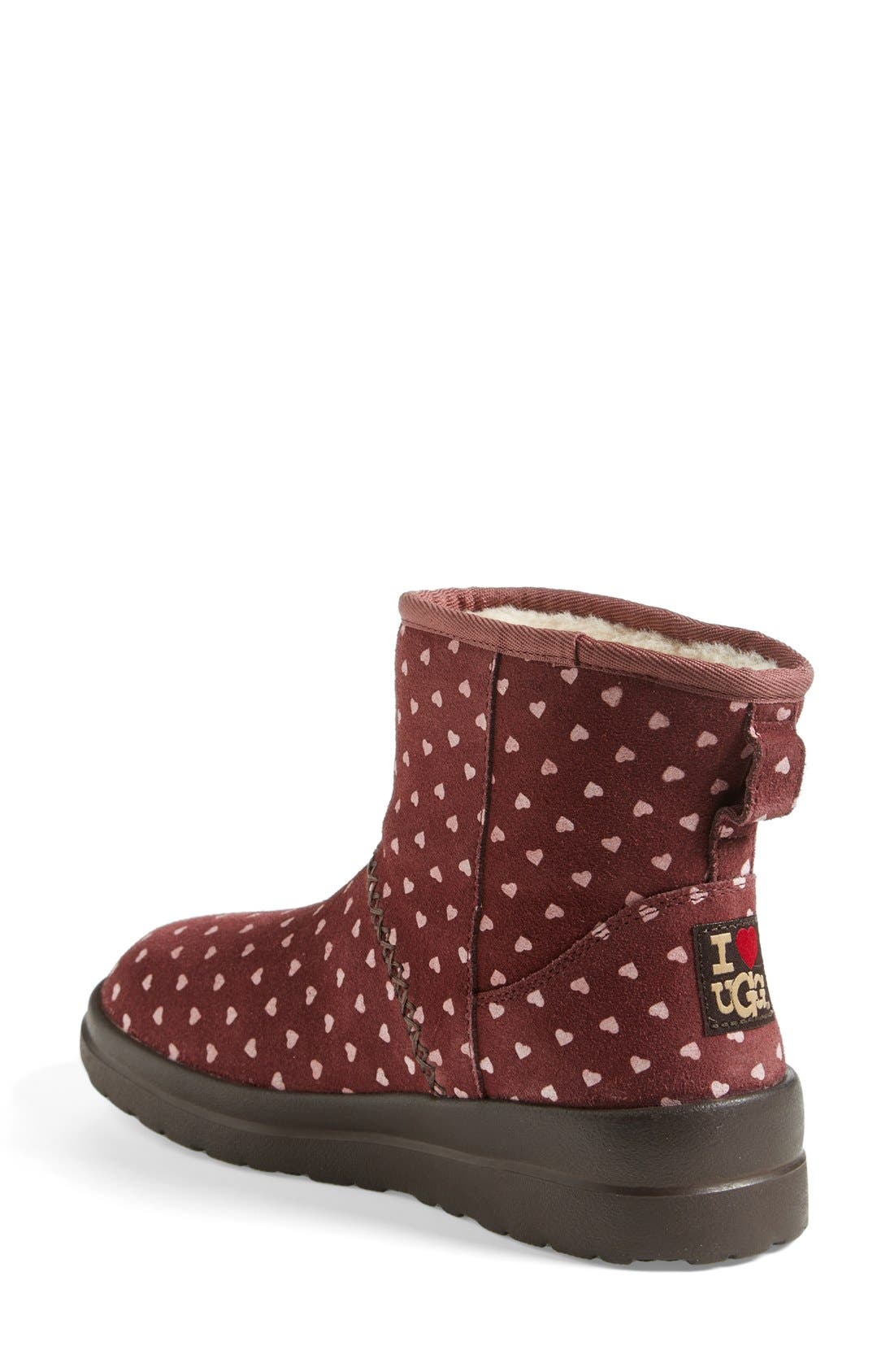 by UGG® Australia 'I Heart Kisses Mini' Boot, Alternate, color, BERRY CRUSHED HEARTS