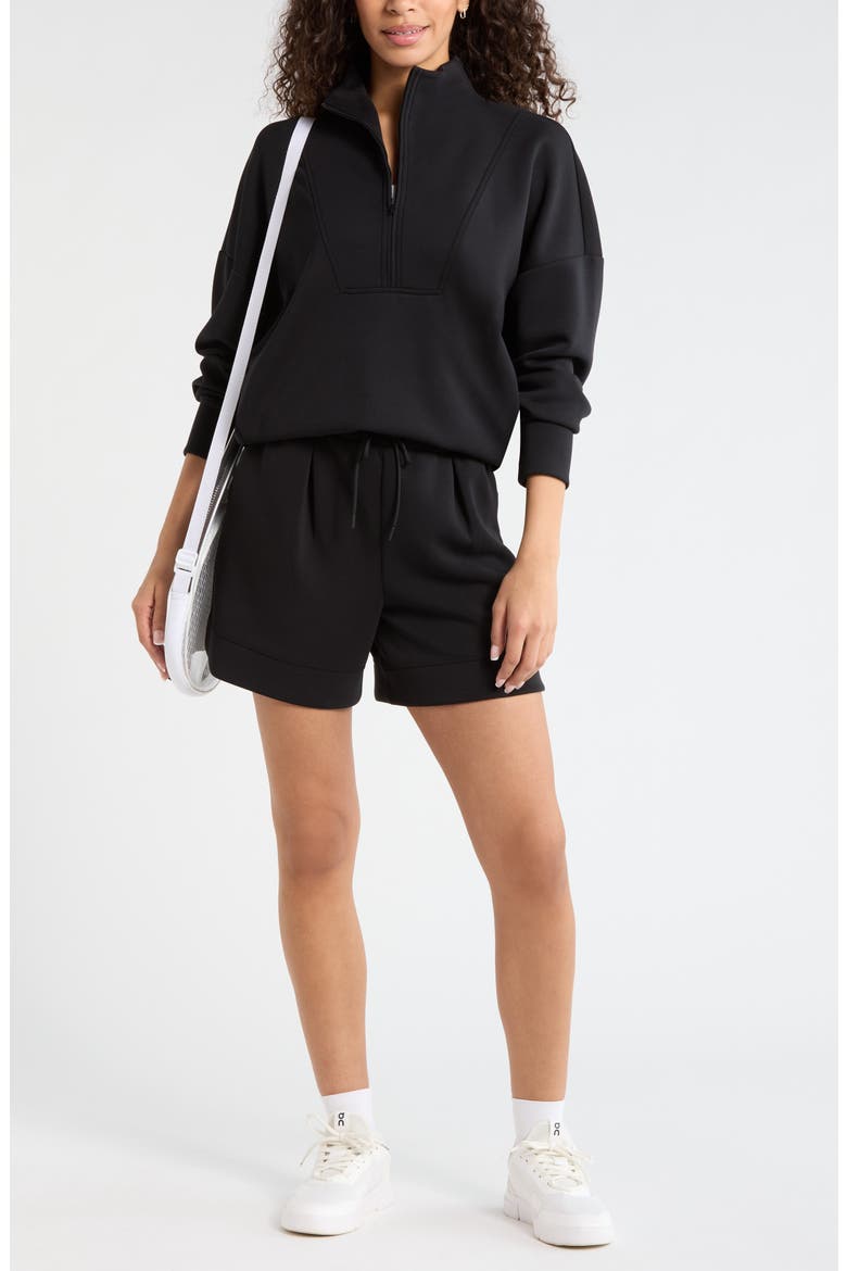 Soft Luxe Half Zip Pullover, Alternate, color, BLACK
