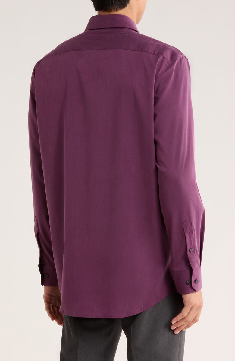 Perry Ellis Melange Slim Fit Solid Shirt, Alternate, color, Wine